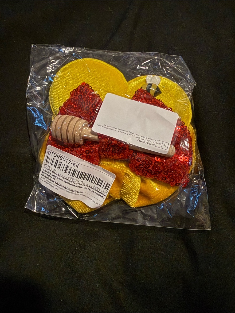 Winnie The Pooh Hair Scrunchie - Picture 3 of 7